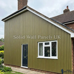 Exterior WPC Wall Panels – Khaki | Weatherproof Outdoor Wall Cladding | Solid Wall Panels UK