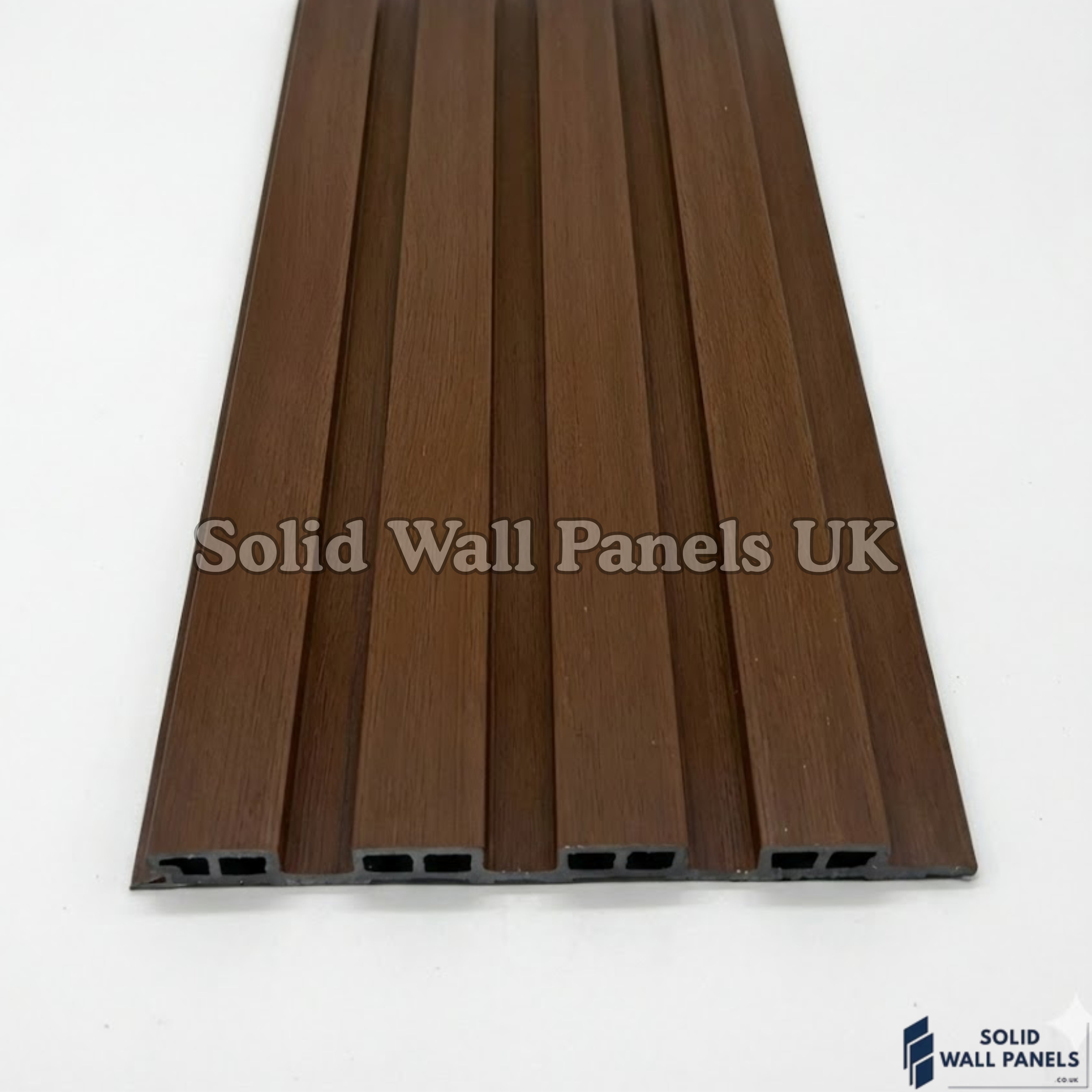 Exterior WPC Wall Panels – Light Brown | Weatherproof Outdoor Wall Cladding | Solid Wall Panels UK