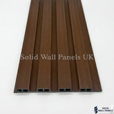Exterior WPC Wall Panels – Light Brown | Weatherproof Outdoor Wall Cladding | Solid Wall Panels UK