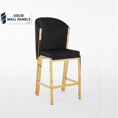 Fabio Breakfast Bar Stools – Premium Modern Velvet & Chrome/Gold Frame | Set of 2