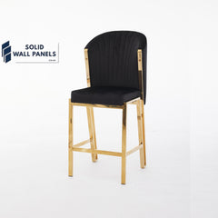 Fabio Breakfast Bar Stools – Premium Modern Velvet & Chrome/Gold Frame | Set of 2