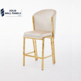 Fabio Breakfast Bar Stools – Premium Modern Velvet & Chrome/Gold Frame | Set of 2