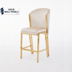 Fabio Breakfast Bar Stools – Premium Modern Velvet & Chrome/Gold Frame | Set of 2