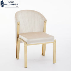 Luxury Velvet & Metal Fabio Dining Chair – Fast UK Delivery