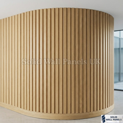 Flexible Oak Slat Wall Panel – 240 x 60cm (Pack of 2) | Real Wood Veneer Acoustic Panels