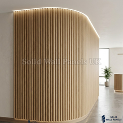 Flexible Walnut Flute Wall Panel – 240cm x 60cm (Pack of 2) | Premium Real Wood Veneer Panels