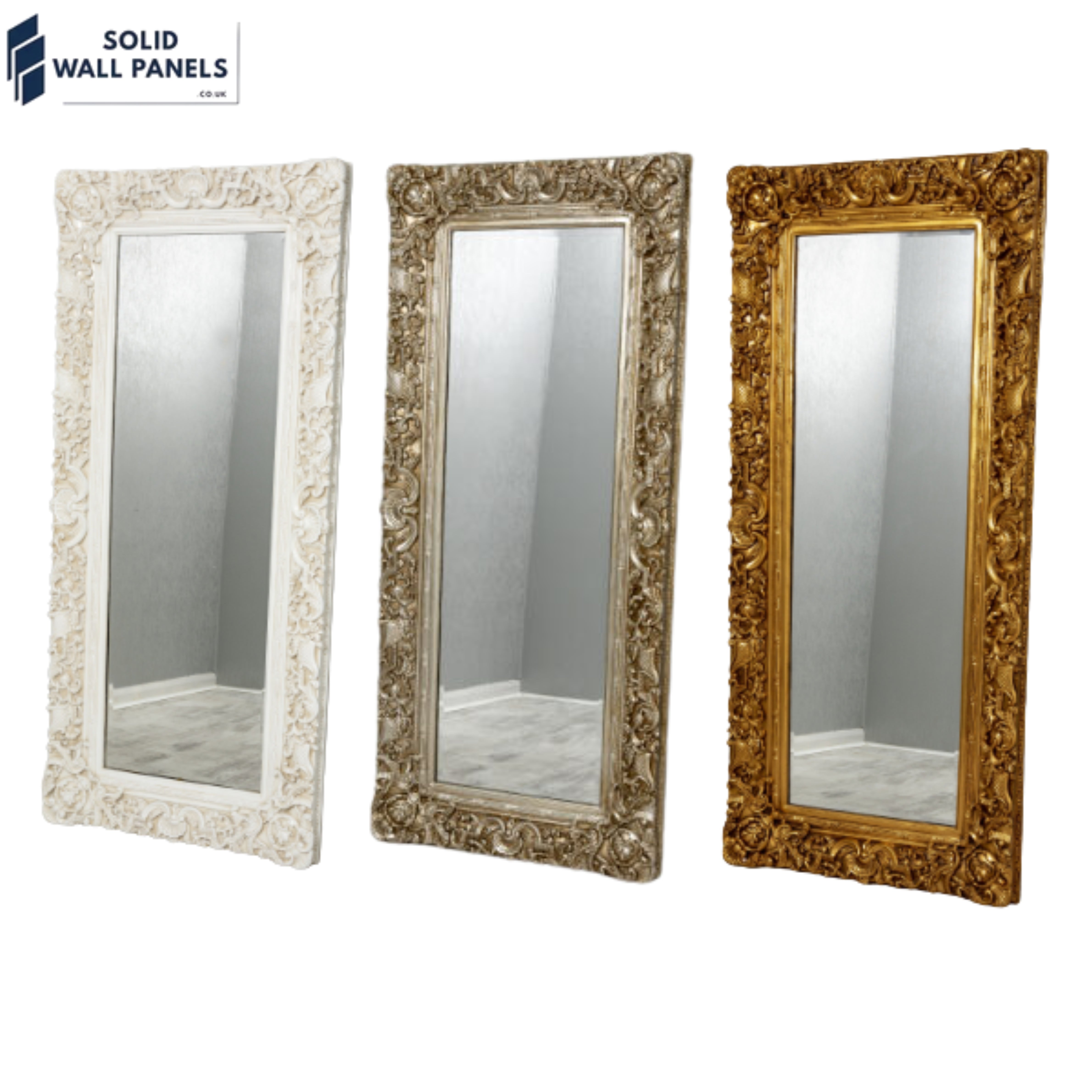 French Ornate Mirror – Classic Design | Luxury Home Decor | Solid Wall Panels