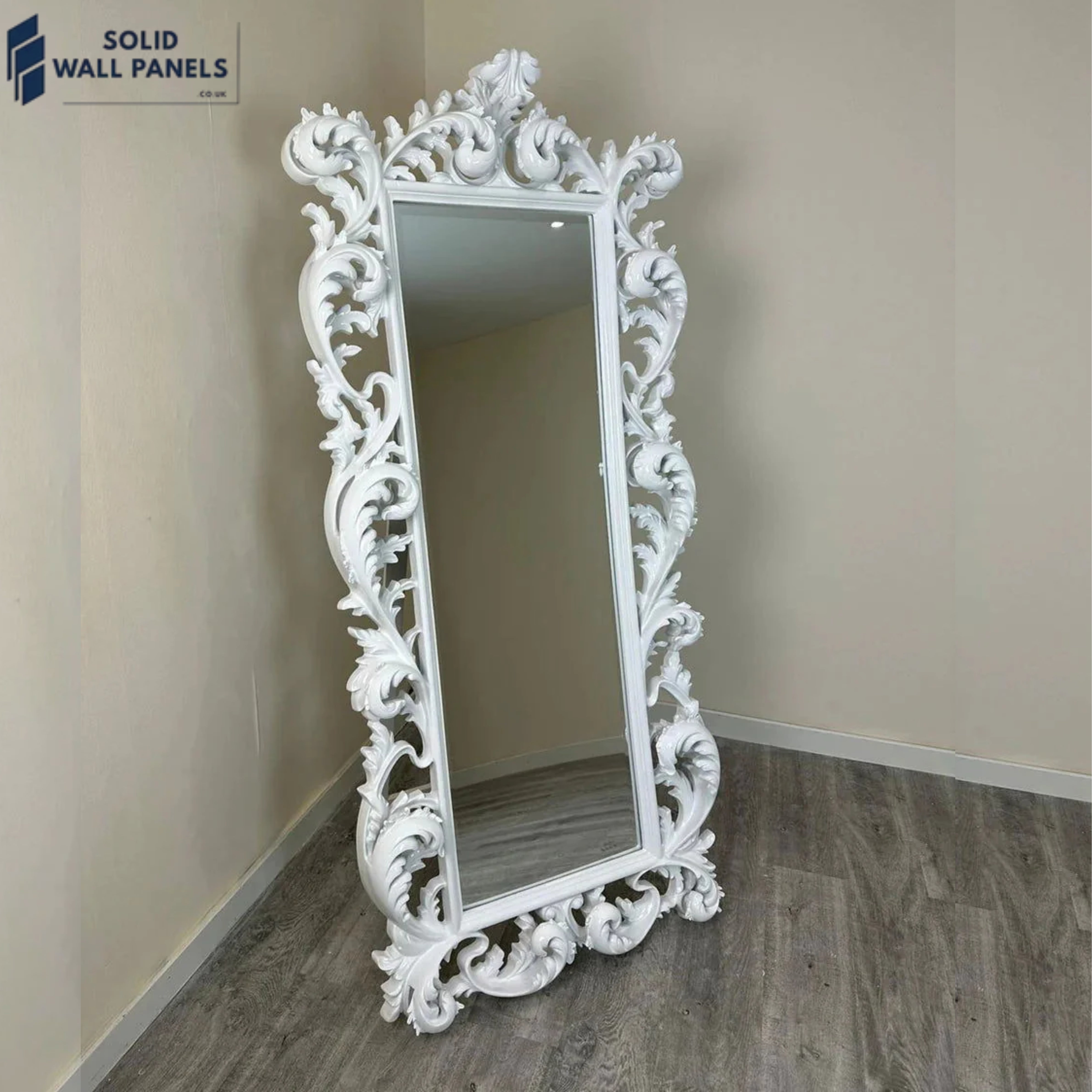 Gabrielle Mirror White 90×190 cm | Luxury Full-Length Mirror