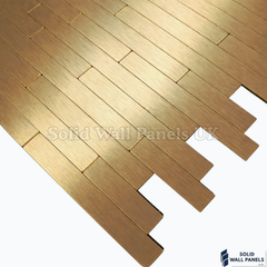Gold Brick Mosaic Wall Tiles 30cm x 30cm (10 Pieces) – Self Adhesive Mosaic Wall Tiles