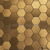 Gold Hexagon Mosaic Wall Tiles 30cm x 30cm (10 Pieces) – Self Adhesive Peel & Stick Tiles