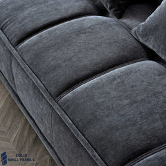 Gramercy Corner Sofa – Steel Coloured Mermaid Fabric | Modern Luxury Design