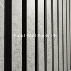 Grey Marble Acoustic Slatted Wall Panel | Stylish, Durable & Soundproof | Solid Wall Panels UK