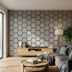 Hexagon Acoustic Wall Panels - Ash Grey (Set of 4) | Soundproof Wood Panels | Solid Wall Panels UK