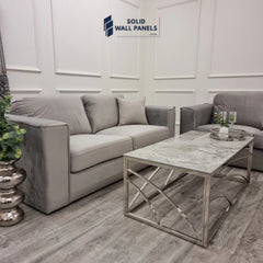 Hudson 3 + 2 Seater Sofa – Fixed Back Cushions | Modern Fabric Sofa Set UK