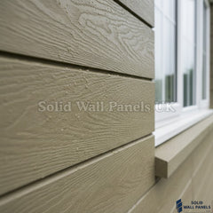 Khaki PVC Exterior Wall Panels – Wood Effect Outdoor Cladding 290cm (6 Pieces)