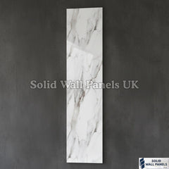 Kitchen & Bathroom PVC Wall Panels – White Marble (60 × 240 cm) | Solid Wall Panels UK