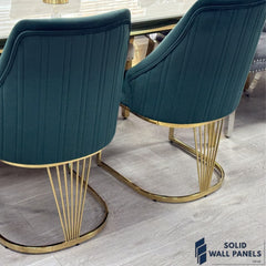 Lasco Dining Chairs | Luxury Velvet & Metal, Available in 4 Colours