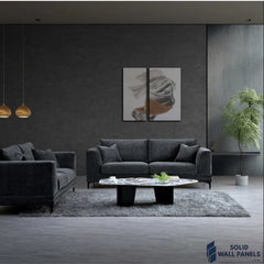 Lenox Sofa – Steel Grey Velvet | 3 Seater & 2 Seater | Mid-Century Modern Design