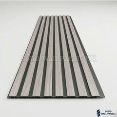 Light Grey Wood Effect PVC Outdoor Wall Panels | 240cm x 30cm (8 Panels per pack)
