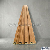 Light Oak Seamless PVC Outdoor Wall Panels UK | Waterproof Exterior Panels