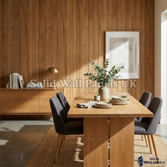 Light Oak WPC Wood Effect Flat Wall Panels - 235 × 40 cm (Pack of 5) | Solid Wall Panels UK