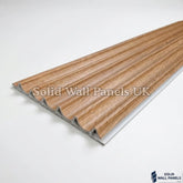 Light Oak Wave Style WPC Wall Panels – Modern Waterproof Wood Effect Cladding | Solid Wall Panels UK