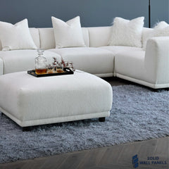 Lottie Modular Corner Sofa – Polar Boucle Fabric | 5-Seater Modular Design | Versatile, Luxury Comfort