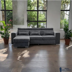 Luca Grey Corner Sofa Bed with Storage – Universal L Shape Sofa Bed UK