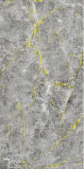 Luxury Grey Marble Media Wall Panels with Gold Veins – 60 x 240 cm