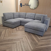 Madison U-Shaped Sofa in Blue – Spacious and Stylish Modular Design