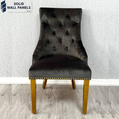 Premium Majestic Gold Lion Knocker Dining Chair - Set of 2 | Available in 3 Colours