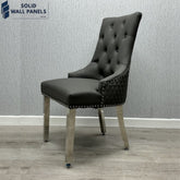 Luxury Design Majestic PU Leather Lion Knocker Dining Chair - Set of 2