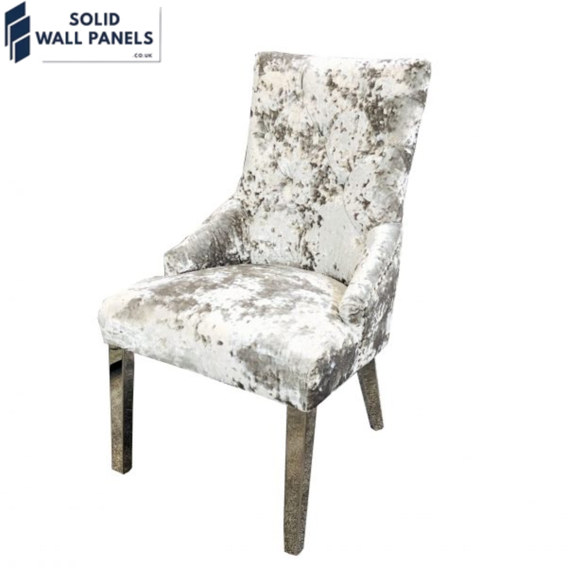 Majestic Premium Crushed Velvet Dining Chair Set of 2 – Chrome Legs & Lion Knocker