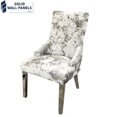 Majestic Premium Crushed Velvet Dining Chair Set of 2 – Chrome Legs & Lion Knocker