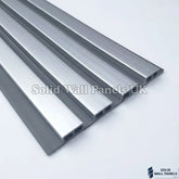 Metallic Chrome Wood Effect WPC Wall Panels – Waterproof Indoor & Outdoor Cladding | Solid Wall Panels UK