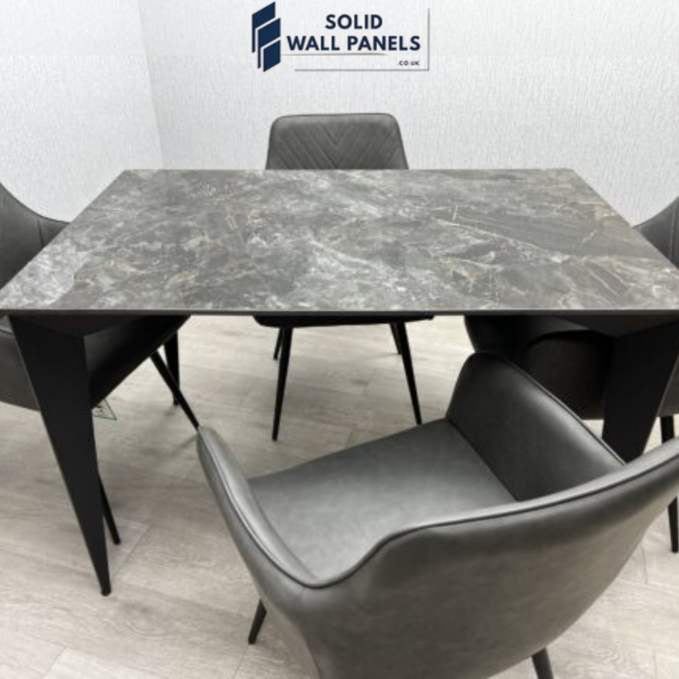 Miami Ceramic Dining Table – Black & Gold / Cream & Gold