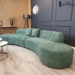 Miami Curved Cinema Boucle Sofa – Premium Modern Fabric | Luxury 6-Seater Design