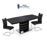 Milan Extending Dining Table – Black, Cappuccino, Grey & White (140–180cm)