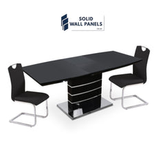 Milan Extending Dining Table – Black, Cappuccino, Grey & White (140–180cm)