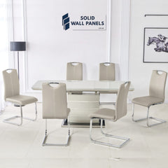 Milan Extending Dining Table – Black, Cappuccino, Grey & White (140–180cm)