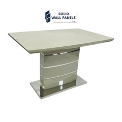 Milan Dining Table – Cappuccino & Grey (120cm Compact High Gloss)