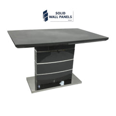 Milan Dining Table – Cappuccino & Grey (120cm Compact High Gloss)