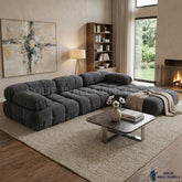 Milan Black Modular Compression Sofa – 4 Seater Floor Sofa | Vacuum Packed Design