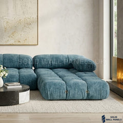Milan Blue Modular Compression Sofa – 4 Seater Floor Sofa | Vacuum Packed Design