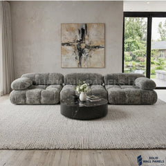 Milan Grey Modular Compression Sofa – 4 Seater Floor Sofa | Vacuum Packed Design