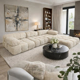 Milan Ivory Modular Compression Sofa – 4 Seater Floor Sofa | Vacuum Packed Design