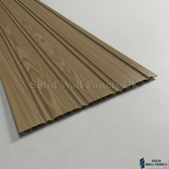 Multi-Width PVC Outdoor Wall Panels UK | Dark Oak 240cm x 30cm (8 Panels Per Pack)