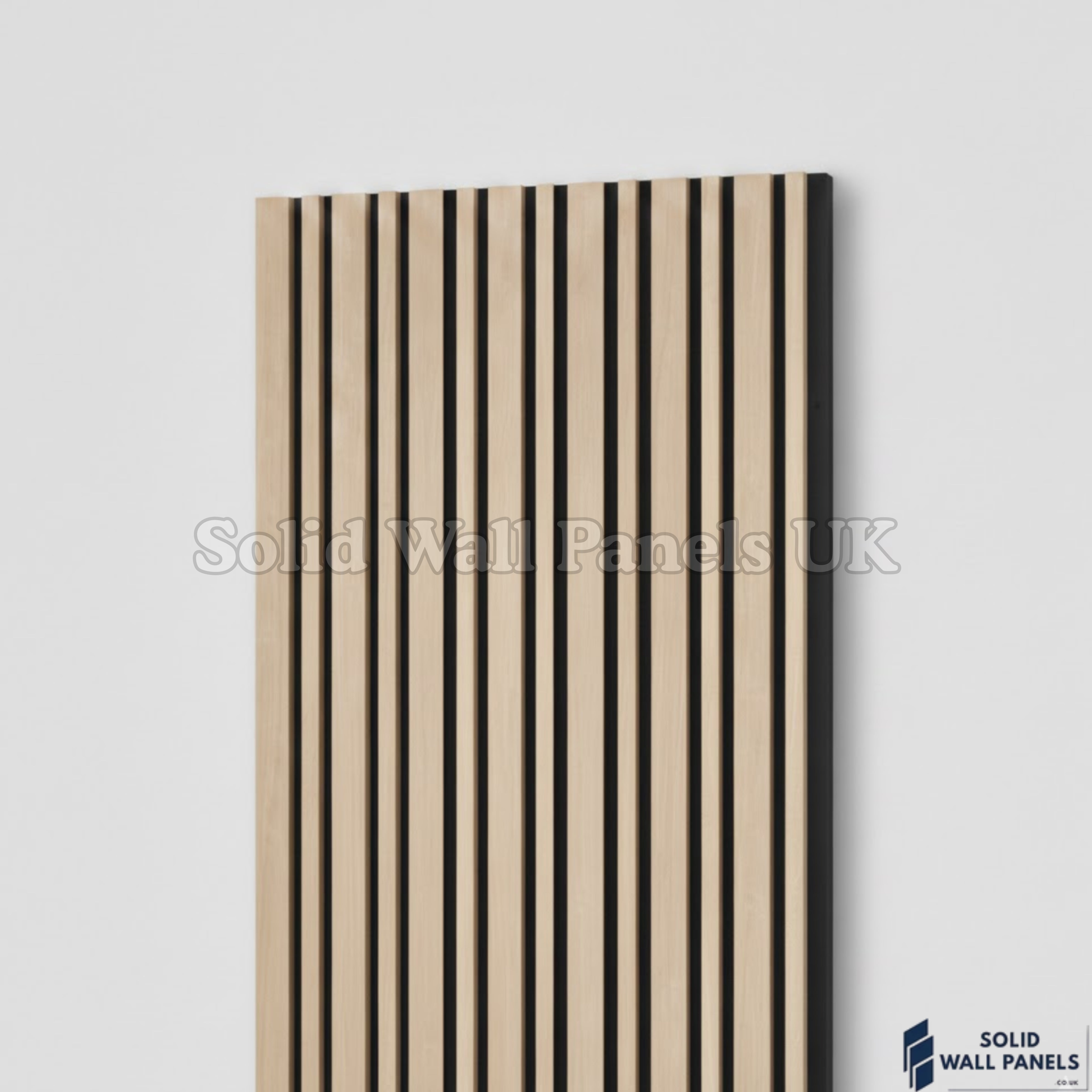 Multi Width Oak Acoustic Wall Panels – 240cm | Sound Absorbing Wooden Slat Panelling