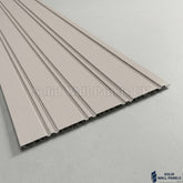 Multi Width PVC Outdoor Wall Panels UK | Light Grey 240cm x 30cm (8 Panels Per Pack)