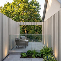 Multi Width PVC Outdoor Wall Panels UK | Light Grey 240cm x 30cm (8 Panels Per Pack)
